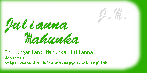 julianna mahunka business card